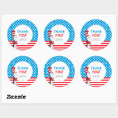 The Cat in the Hat Baby Shower Thank You Classic Round Sticker (Sheet)