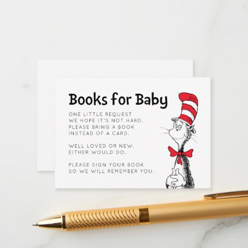 The Cat in the Hat  Books for Baby Insert Card