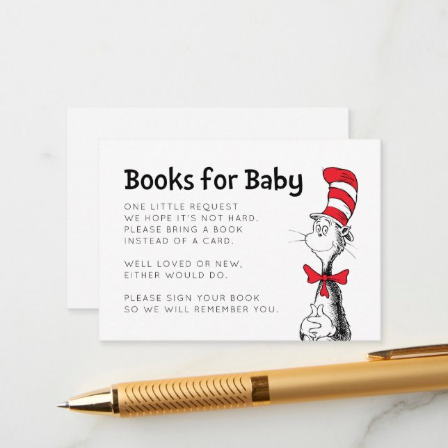 The Cat in the Hat | Books for Baby Insert Card (Front/Back In Situ)