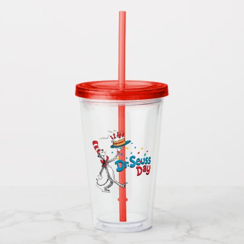 The Cat in the Hat  Dr Seuss Day Acrylic Tumbler