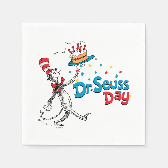 The Cat In The Hat Dr Seuss Day Napkins Zazzle Com