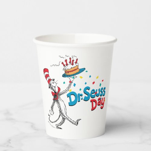 The Cat in the Hat  Dr Seuss Day Paper Cups