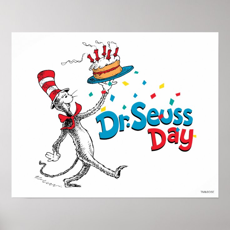 The Cat in the Hat | Dr. Seuss Day Poster | Zazzle