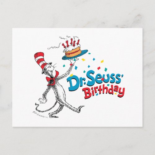 The Cat in the Hat  Dr Seusss Birthday Postcard
