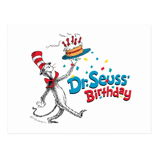 The Cat in the Hat | Dr. Seuss's Birthday Postcard | Zazzle.com