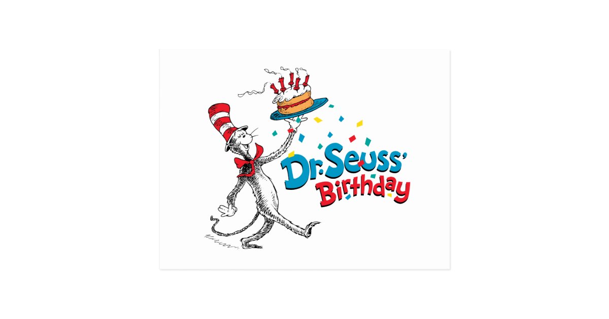 The Cat in the Hat | Dr. Seuss's Birthday Postcard | Zazzle.com