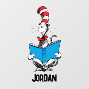 The Cat in the Hat - Reading   Add Your Name Wall Decal
