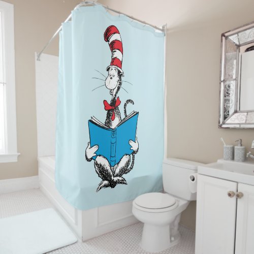 The Cat in the Hat _ Reading Shower Curtain