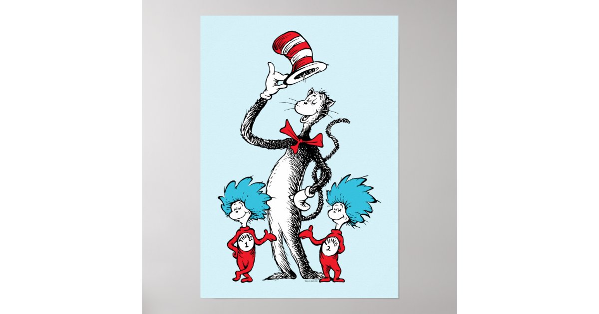 The Cat in the Hat, Thing 1 & Thing 2 Poster | Zazzle