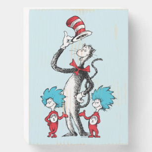 The Cat in the Hat, Thing 1 & Thing 2 Wooden Box Sign