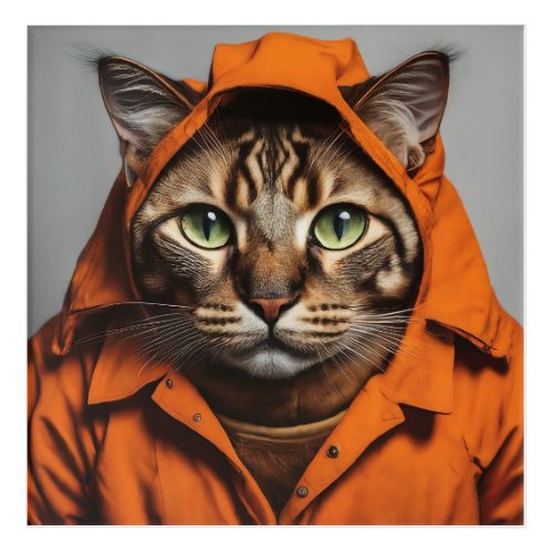 The Cat in the Hood Acrylic Print