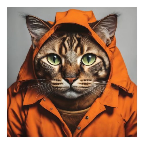 The Cat in the Hood Photo Print