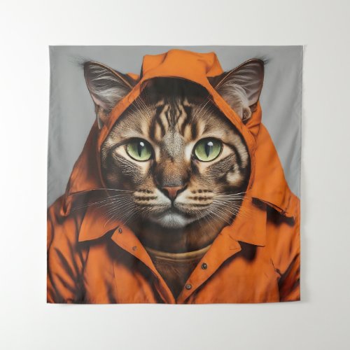 The Cat in the Hood Tapestry