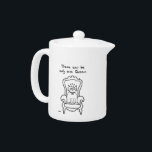 The Cat is the Queen Teapot<br><div class="desc">There can be only one Queen, and that position has been filled, by the cat. She will reign over the house and she will decide where the humans may sit and when they may sleep. Note the crown and throne. You may now pet the Queen. The perfect gift for cat...</div>