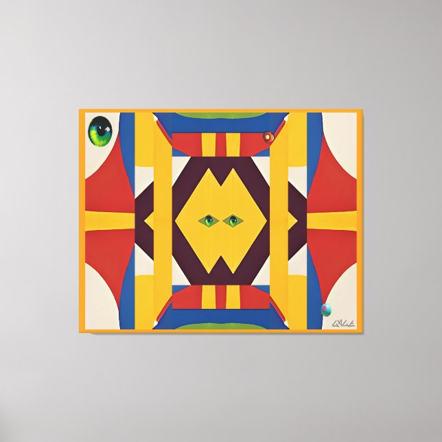 The Cat - Ken Gage Abstract Canvas Print (Front)