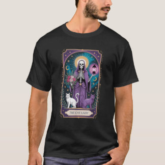 The Cat Lady Tarot Card Cat Lover Mom Gothic Funny T-Shirt