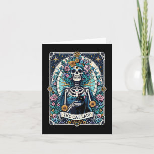 The Cat Lady Tarot Card Skeleton Cat Mom Cat Lover