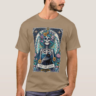 The Cat Ladyarot Card Skeleton Cat Mom Cat Lover f T-Shirt