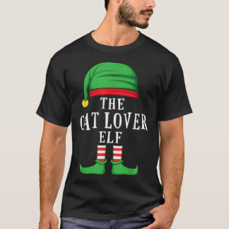The Cat Lover Elf Christmas Family Matching Group T-Shirt