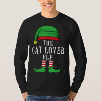 The Cat Lover Elf Christmas Family Matching Group T-Shirt