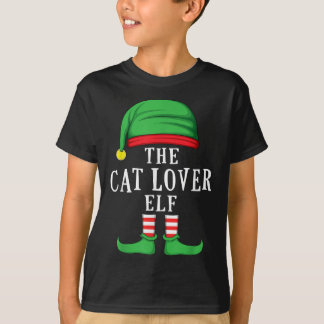 The Cat Lover Elf Christmas Family Matching Group T-Shirt