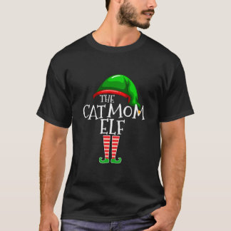 The Cat Mom Elf Group Matching Family Christmas Gi T-Shirt