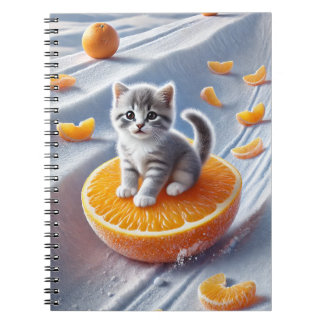 The Cat on the Orange Notebook