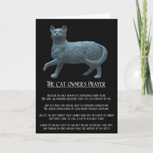 The Cat Owners Prayer Greeting Card