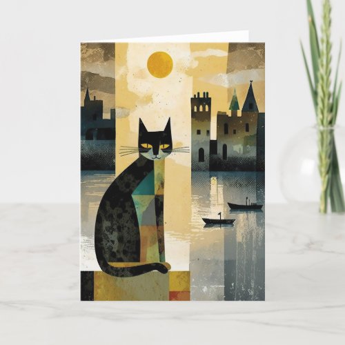 The Cats Castle View  Thank You Card