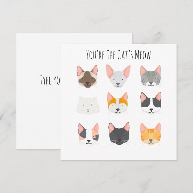 The Cat’s Meow Birthday Thinking of You Card (Front/Back)