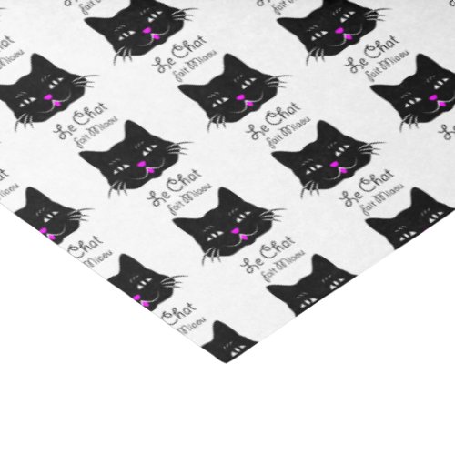 The Cat Says Meow  Cute French Kitten Cartoon Tissue Paper