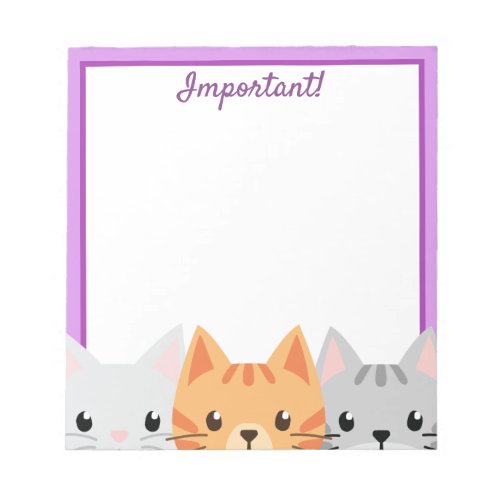 The Cat Squad Blank Notepad