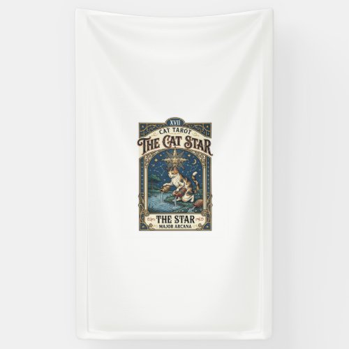 The Cat Star Cat Tarot Card Major Arcana Vintage V Banner