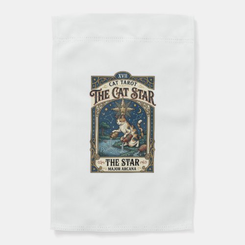 The Cat Star Cat Tarot Card Major Arcana Vintage V Garden Flag