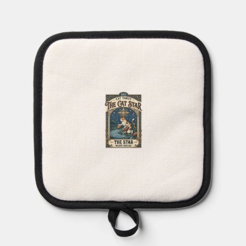 The Cat Star Cat Tarot Card Major Arcana Vintage V Pot Holder