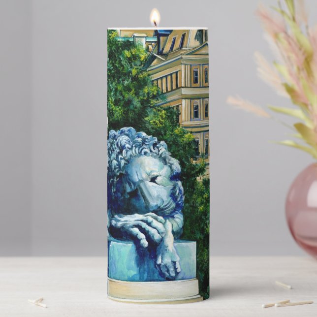 The Cat That Ate the Canary Pillar Candle (In Situ)