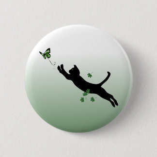 The Cat & The Butterfly Pinback Button