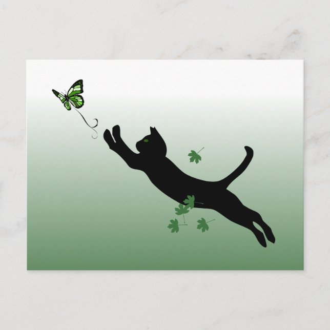The Cat & The Butterfly Postcard (Front)