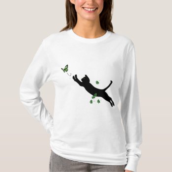 The Cat & The Butterfly T-shirt by pixelholic at Zazzle