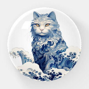 The Cat Wave Off Kanagawa Paperweight