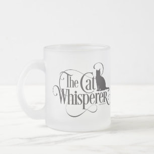The Cat Whisperer Frosted Glass Coffee Mug