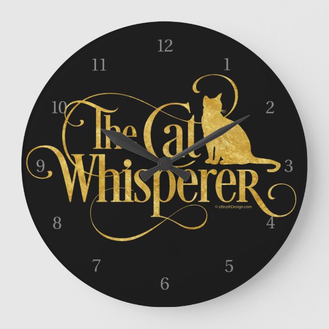The Cat Whisperer Large Clock (Front)