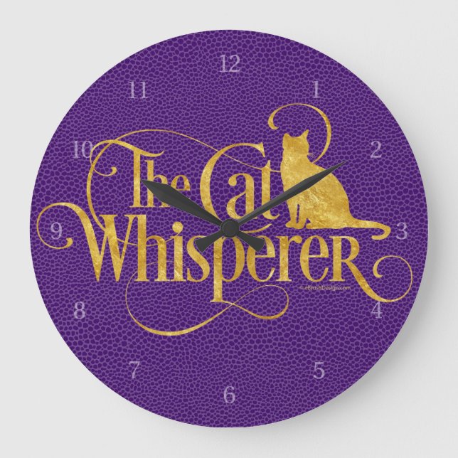 The Cat Whisperer Large Clock (Front)