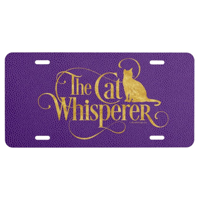 The Cat Whisperer License Plate (Front)