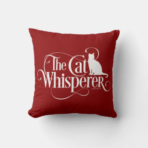The Cat Whisperer Throw Pillow