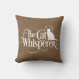 The Cat Whisperer Throw Pillow