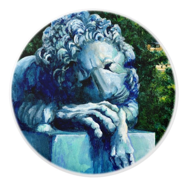 The Cat who ate the Canary Ceramic Knob (Front)