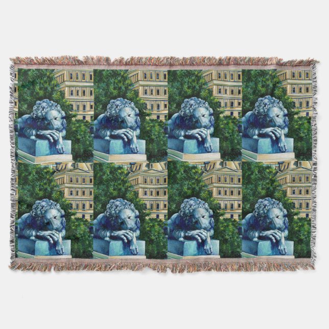 The Cat, Who ate the Canary, Washington DC Throw Blanket (Front)