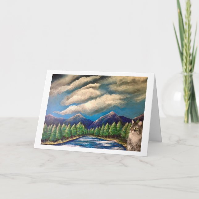 The Cat Who Loved Hiking Card (Front)