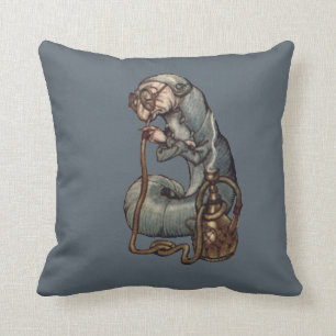 The Caterpillar by Arthur Rackham Throw Pillow